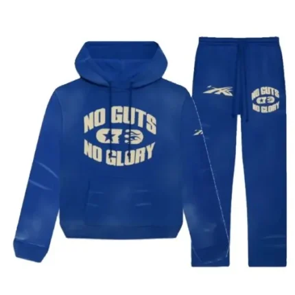 Hellstar No Guts No Glory Blue Tracksuit Bold Streetwear Style