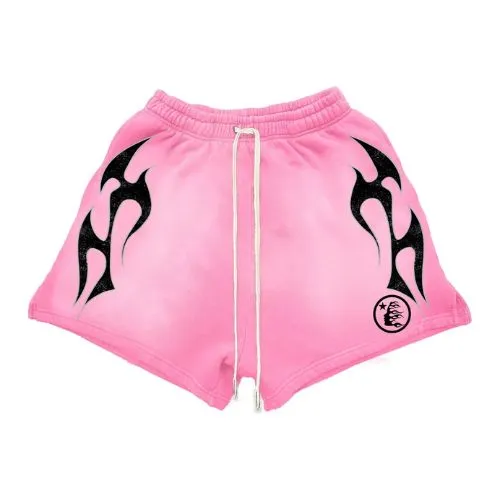 Hellstar Waxed Nylon Athletic Shorts Sleek Streetwear Fit