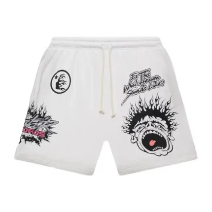 White Hellstar Records Shorts Clean Streetwear Essential