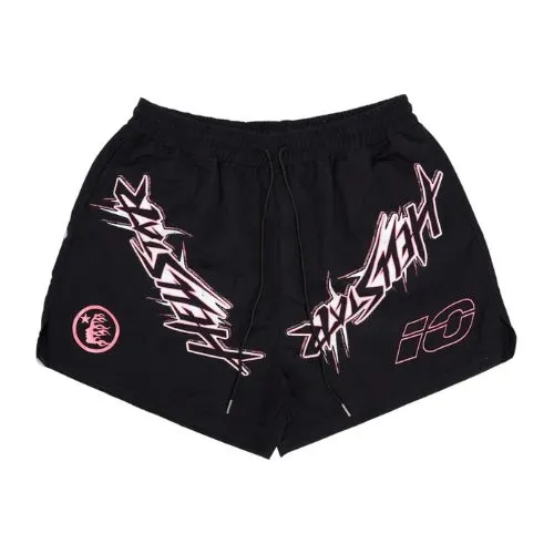Hellstar Waxed Nylon Athletic Shorts Premium Streetwear Fit Hellstar Waxed Nylon Athletic Shorts Premium Streetwear Fit