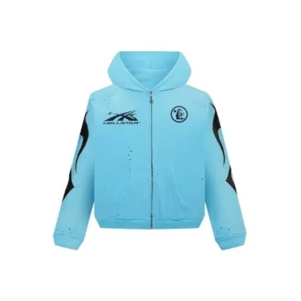 Hellstar Studios Zip Blue Hoodie