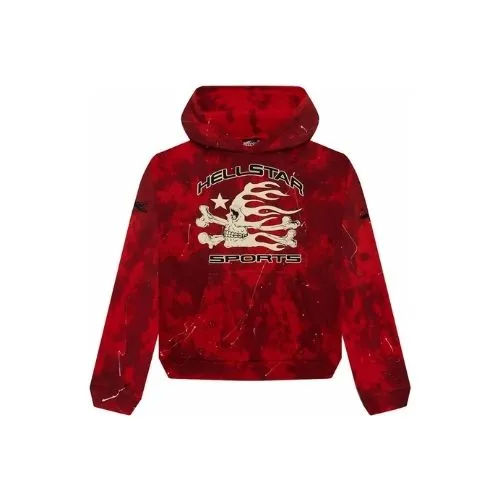 Hellstar Sports Tie-Dye Skull Red Hoodie Hellstar Sports Tie-Dye Skull Red Hoodie